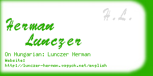 herman lunczer business card